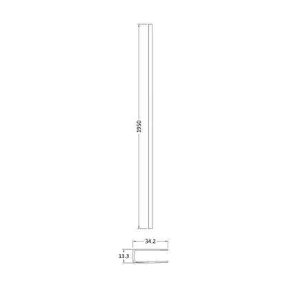 [BEBS015] 1950 Wetroom Wall Channel Brass - Technical Drawing