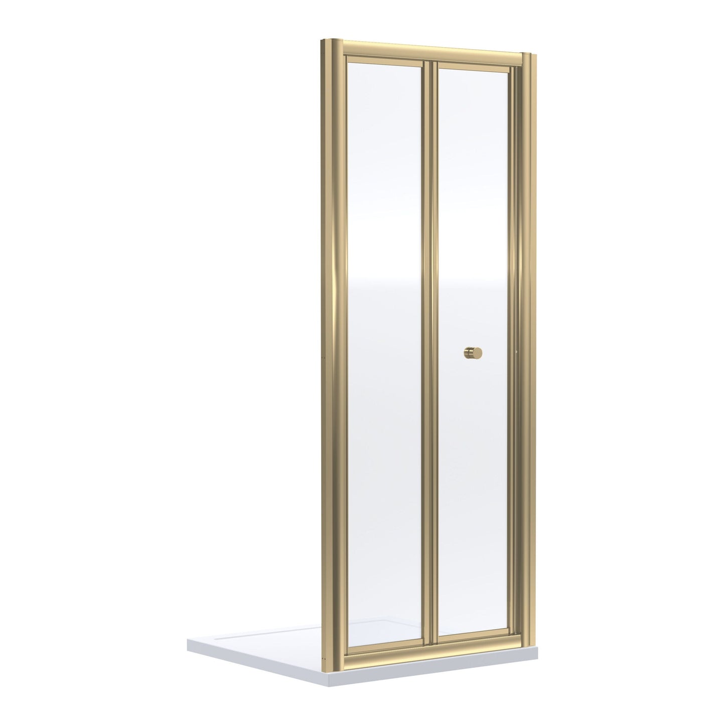 [BEETBD10BB] Contemporary 4mm Toughened Safety Glass Bi-Fold Shower Door, H: 1900mm, Choice of Size and Colour - Cutout