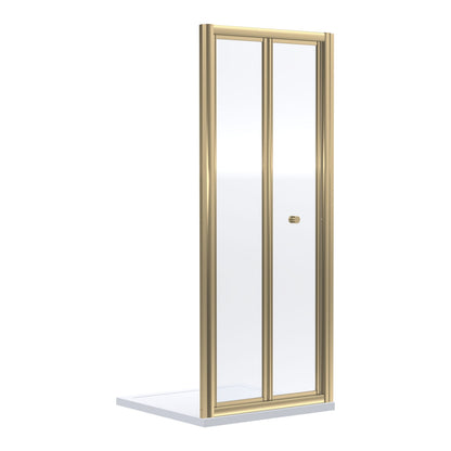[BEETBD10BB] Contemporary 4mm Toughened Safety Glass Bi-Fold Shower Door, H: 1900mm, Choice of Size and Colour - Cutout