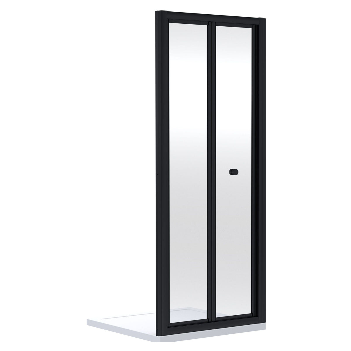 [BEETBD10BP] Contemporary 4mm Toughened Safety Glass Bi-Fold Shower Door, H: 1900mm, Choice of Size and Colour - Cutout