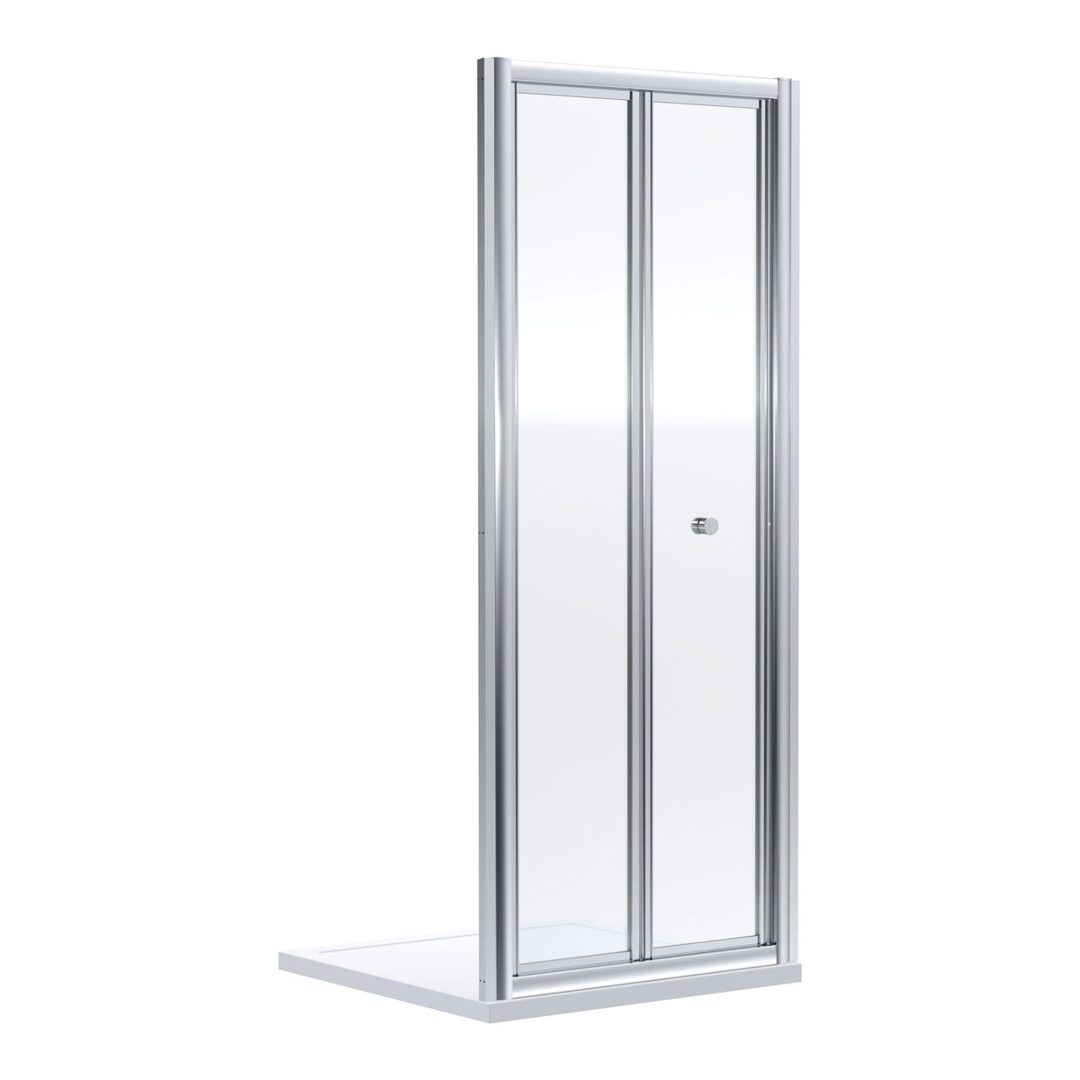 [BEETBD10] Contemporary 4mm Toughened Safety Glass Bi-Fold Shower Door, H: 1900mm, Choice of Size and Colour - Cutout
