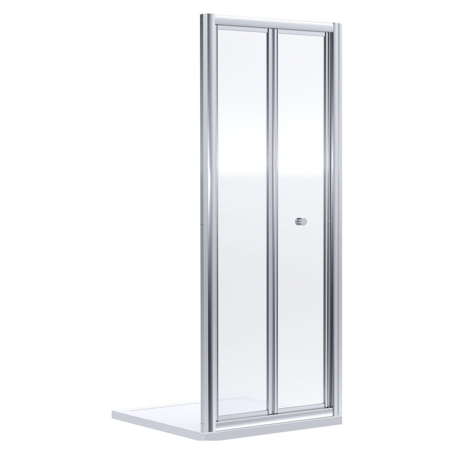 [BEETBD12] Contemporary 4mm Toughened Safety Glass Bi-Fold Shower Door, H: 1900mm, Choice of Size and Colour - Cutout