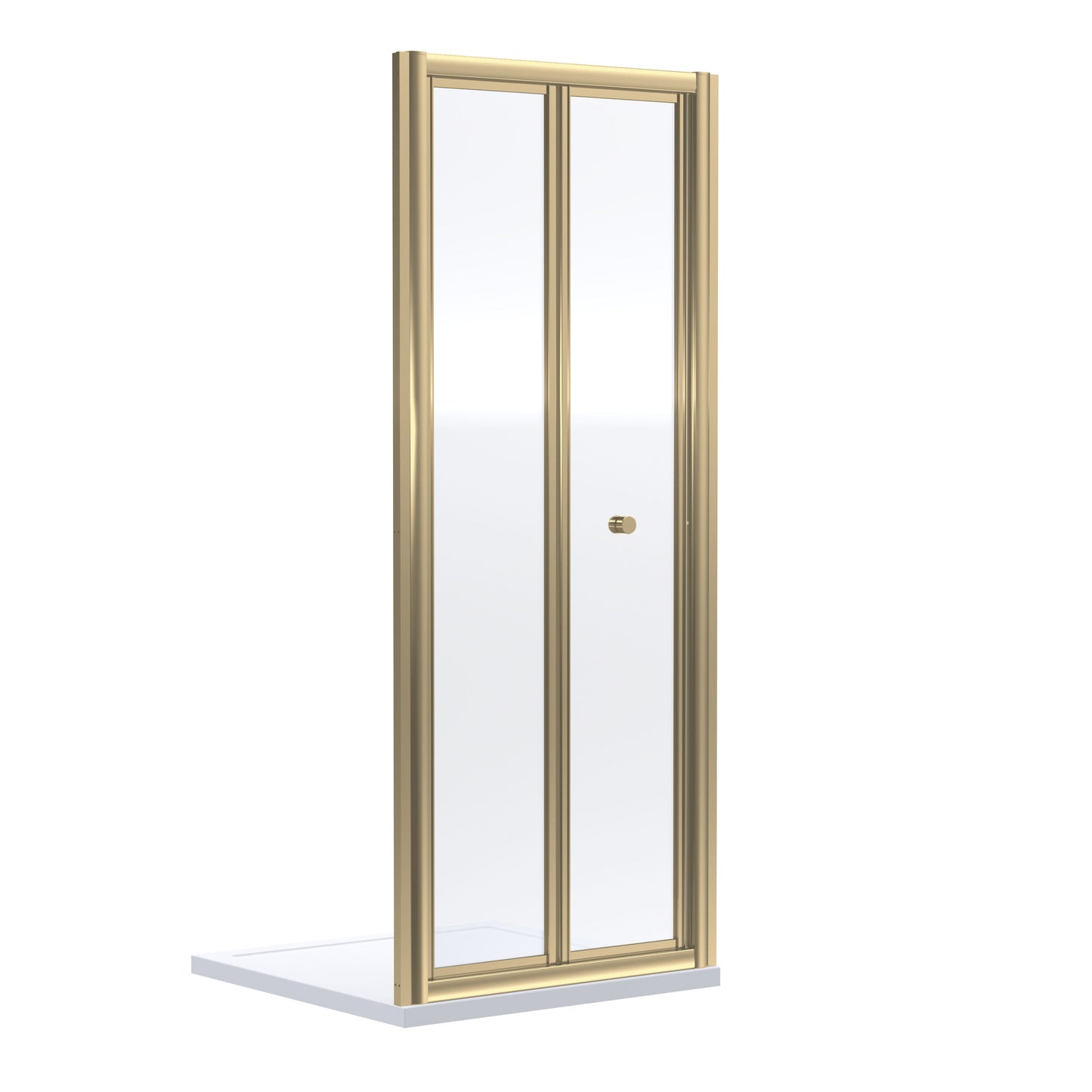 [BEETBD70BB] Almington 4mm Toughened Safety Glass Bi-Fold Shower Door, H: 1900mm, Choice of Size and Colour - Cutout