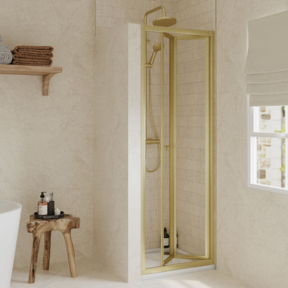 [BEETBD70BB] Almington 4mm Toughened Safety Glass Bi-Fold Shower Door, H: 1900mm, Choice of Size and Colour - Lifestyle 1