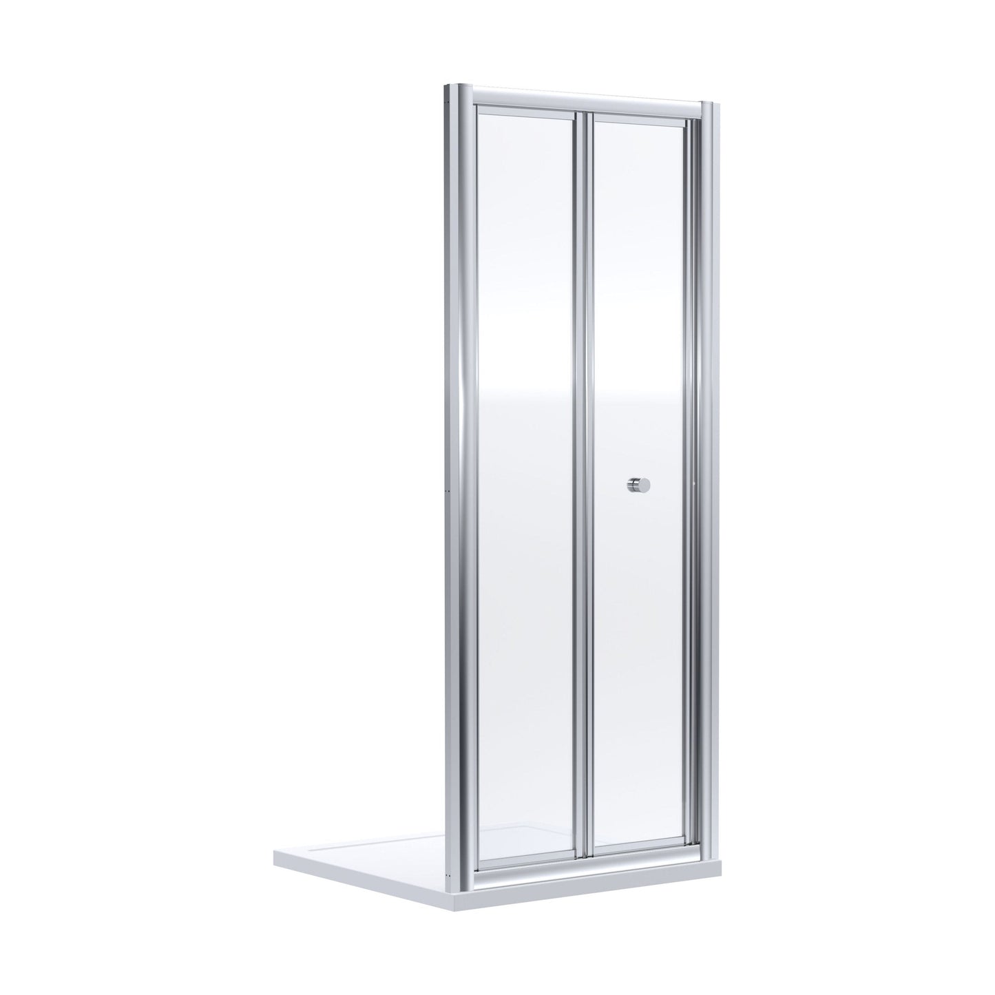 [BEETBD70] Almington 4mm Toughened Safety Glass Bi-Fold Shower Door, H: 1900mm, Choice of Size and Colour - Cutout