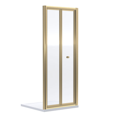 [BEETBD80BB] Almington 4mm Toughened Safety Glass Bi-Fold Shower Door, H: 1900mm, Choice of Size and Colour - Cutout