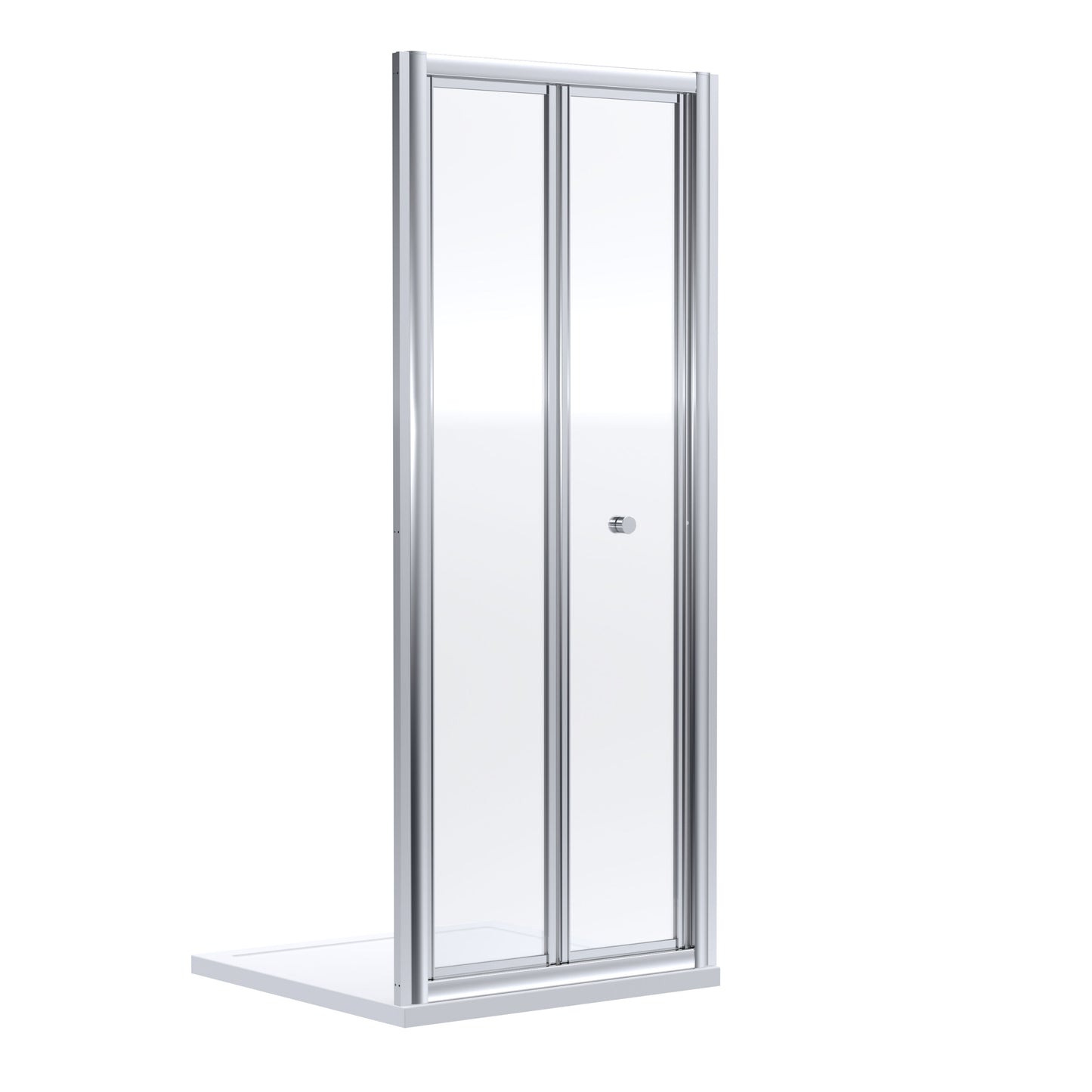 [BEETBD90] Almington 4mm Toughened Safety Glass Bi-Fold Shower Door, H: 1900mm, Choice of Size and Colour - Cutout