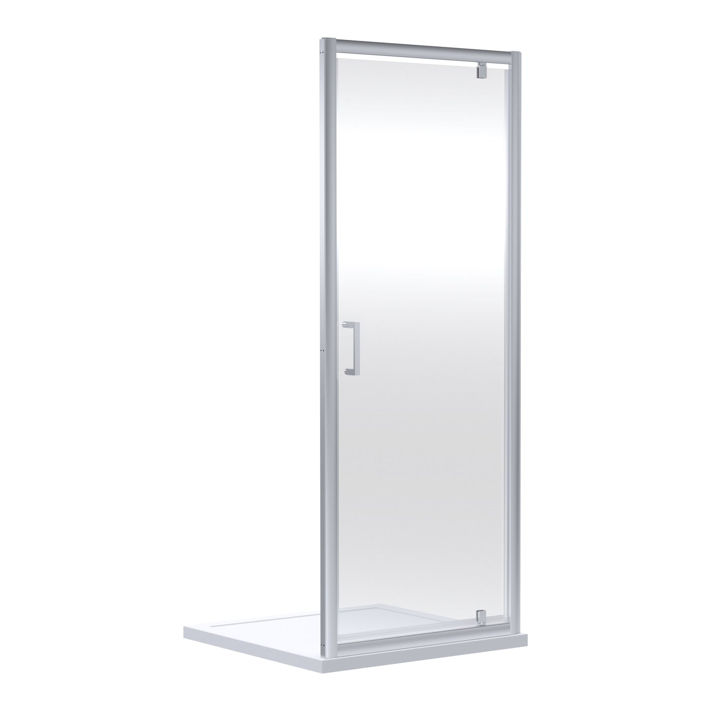 [BEETPD10] Contemporary 6mm Toughened Safety Glass Pivot Shower Door, H: 1900mm, Choice of Size and Colour - Cutout