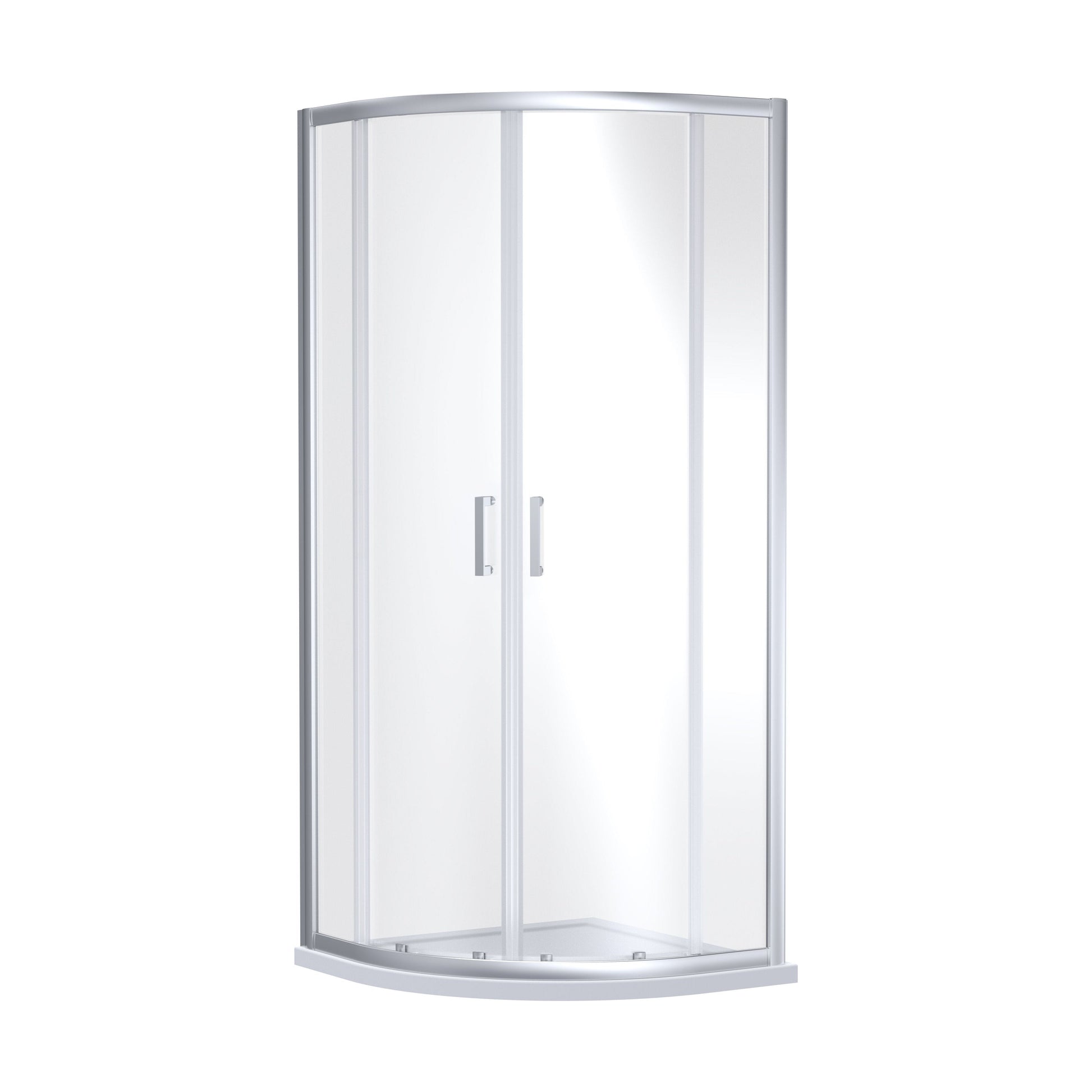 [BEETQ80] Almington 6mm Toughened Safety Glass Quadrant Shower Enclosure - H: 1900mm - Choice of Size and Profile Finish - Cutout