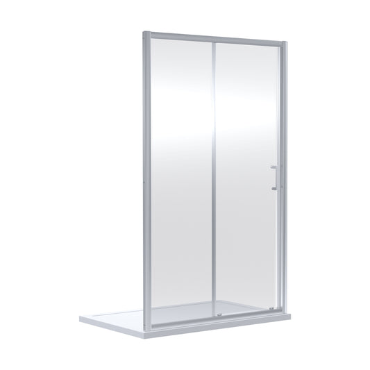 [BEETSL10] Almington 6mm Toughened Safety Glass Sliding Shower Door - H: 1900mm - Choice of Profile Finish - Cutout