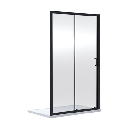 [BEETSL12BP] Almington 6mm Toughened Safety Glass Sliding Shower Door - H: 1900mm - Choice of Profile Finish - Cutout