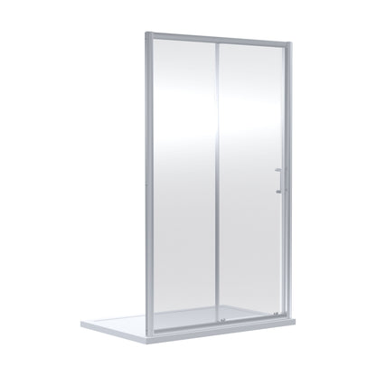 [BEETSL12] Almington 6mm Toughened Safety Glass Sliding Shower Door - H: 1900mm - Choice of Profile Finish - Cutout