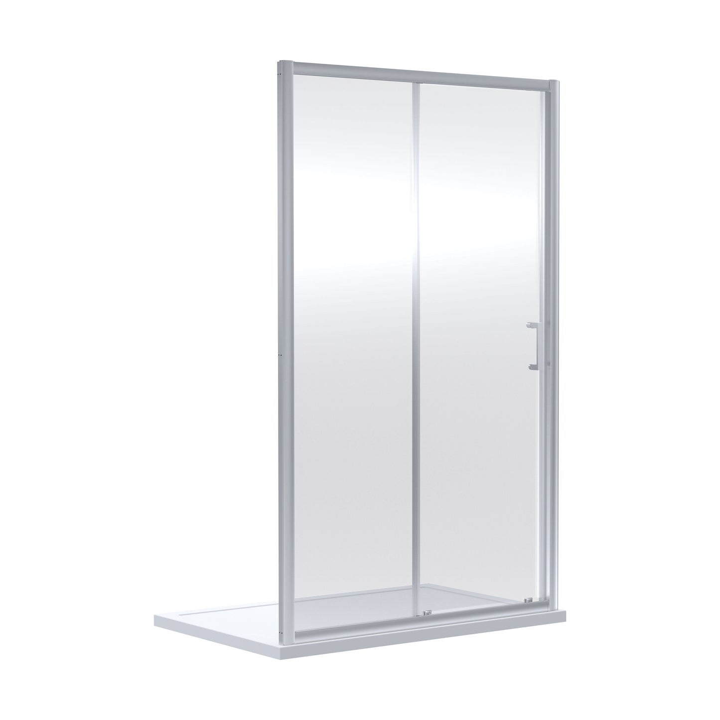 [BEETSL14] Almington 6mm Toughened Safety Glass Sliding Shower Door - H: 1900mm - Choice of Profile Finish - Cutout