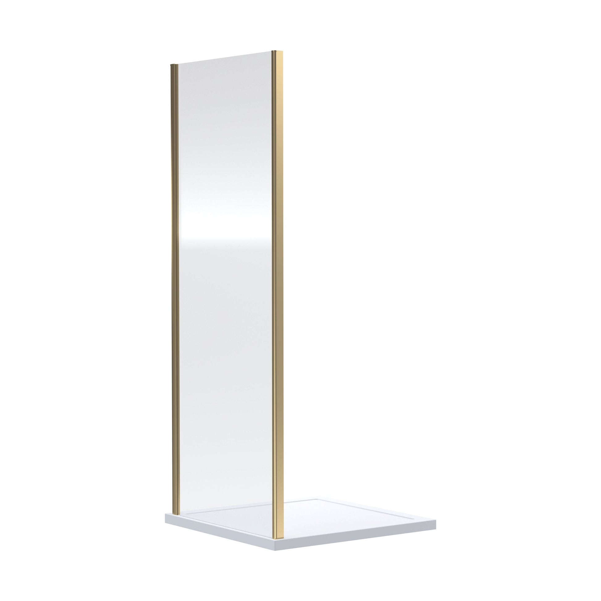 [BEETSP70BB] Almington 6mm Toughened Safety Glass Shower Side Panel - H: 1900mm - Choice of Size and Finish - Cutout