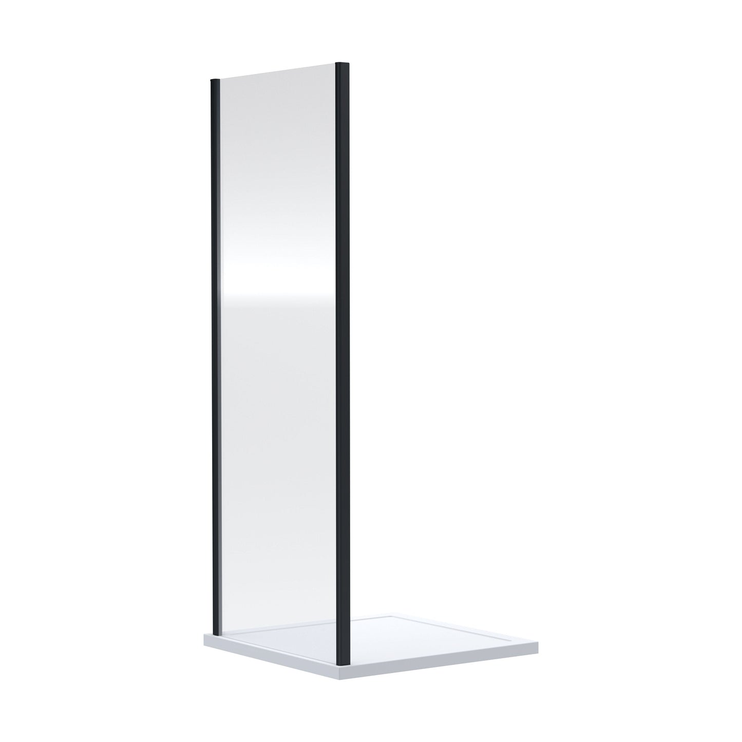 [BEETSP70BP] Almington 6mm Toughened Safety Glass Shower Side Panel - H: 1900mm - Choice of Size and Finish - Cutout