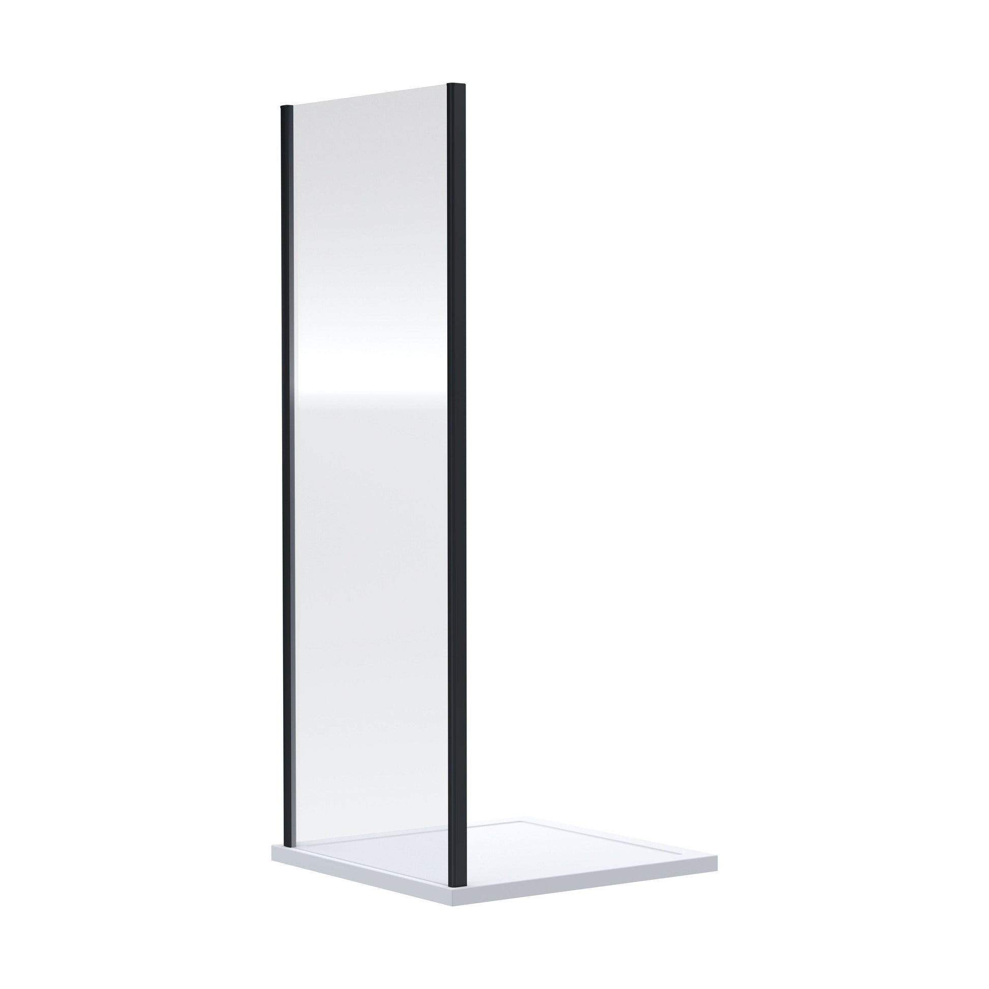 [BEETSP70BP] Almington 6mm Toughened Safety Glass Shower Side Panel - H: 1900mm - Choice of Size and Finish - Cutout