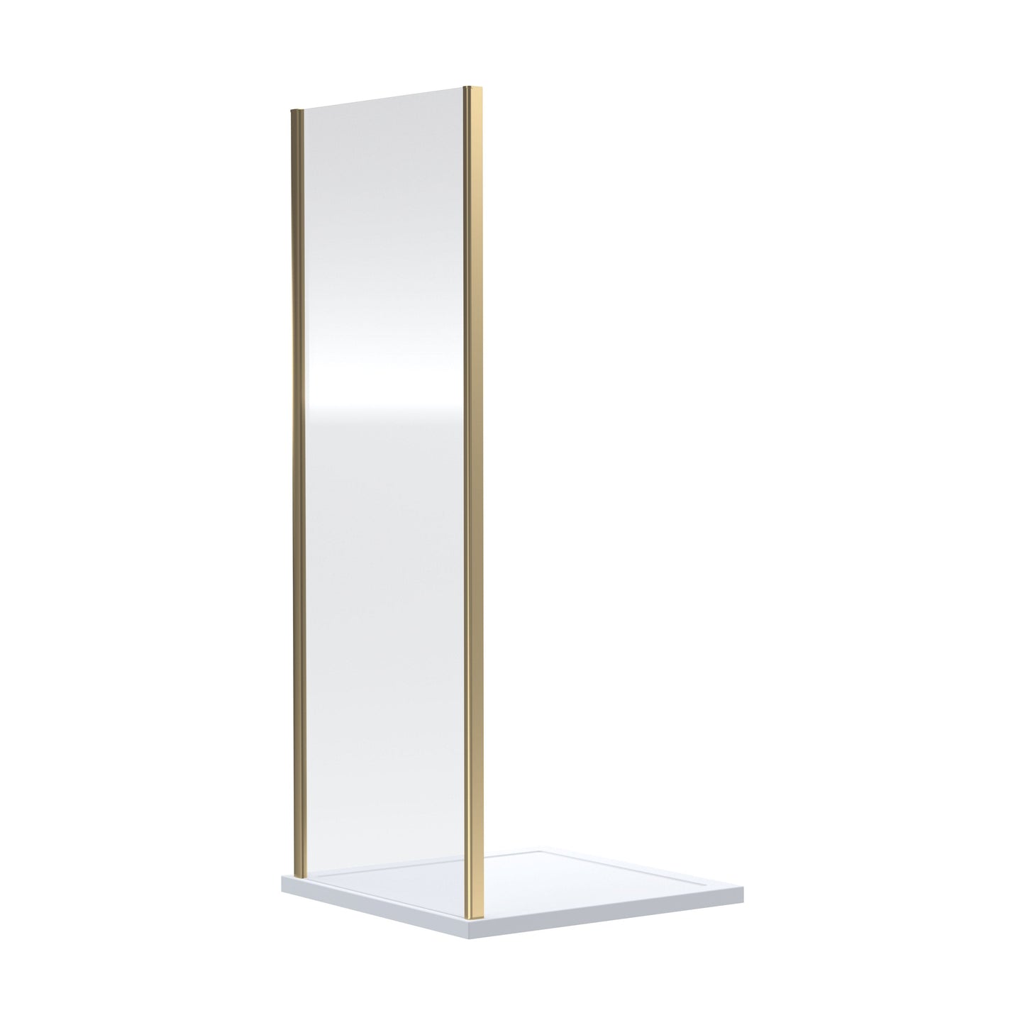[BEETSP90BB] Almington 6mm Toughened Safety Glass Shower Side Panel - H: 1900mm - Choice of Size and Finish - Cutout