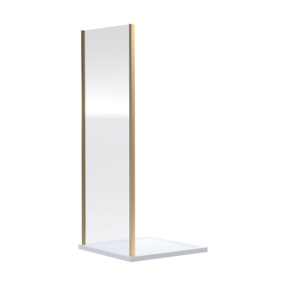 [BEETSP90BB] Almington 6mm Toughened Safety Glass Shower Side Panel - H: 1900mm - Choice of Size and Finish - Cutout
