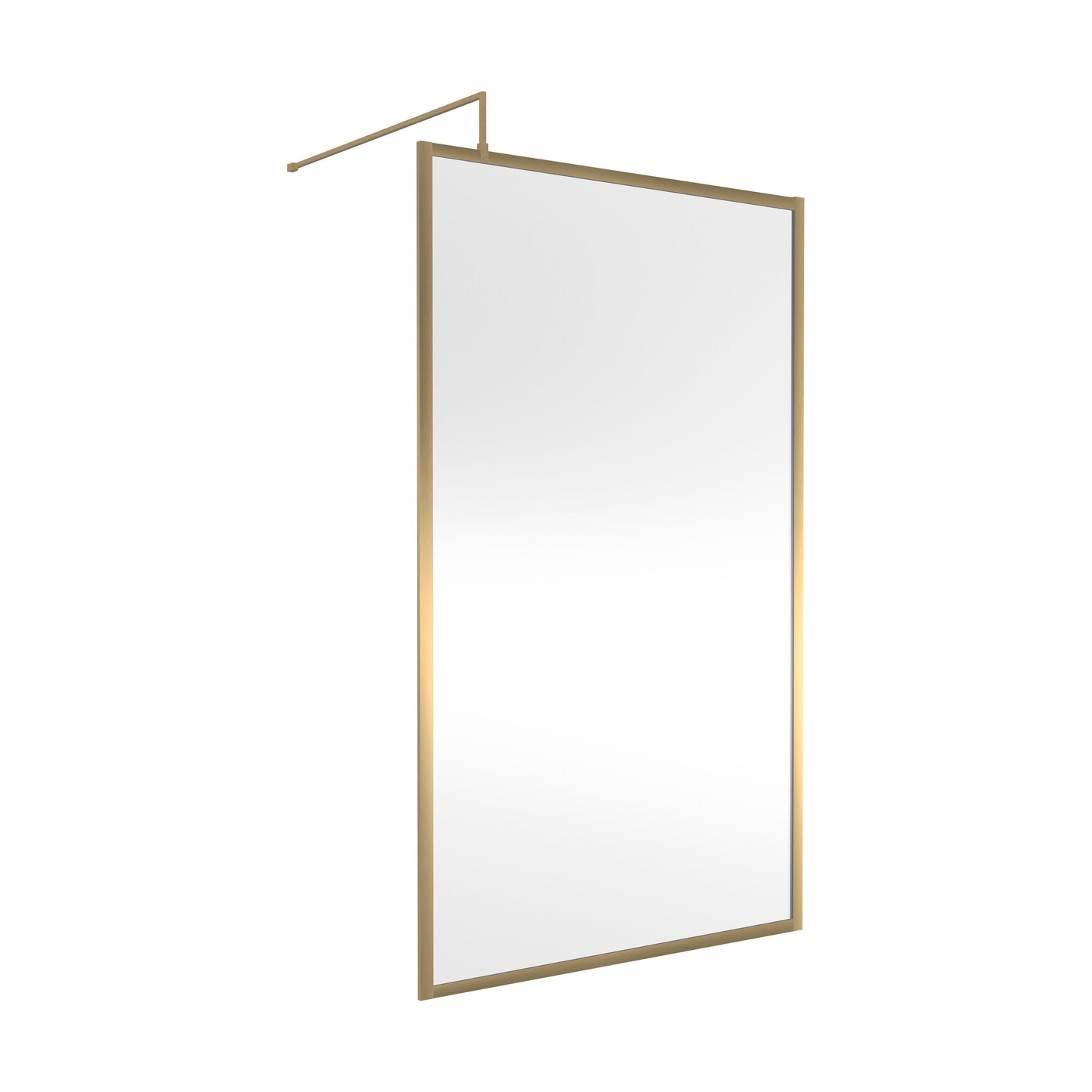 [BEFF1200BB] Balterley Contemporary Bathroom 8mm Glass Full Outer Frame Wetroom Screen, Brushed Brass, 1950 x 1200 x 1000mm - Cutout