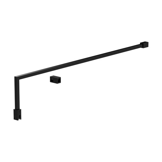 [BEFX024] Balterley Wetroom Accessories Screen Support Bar Kit - Satin Black - Cutout