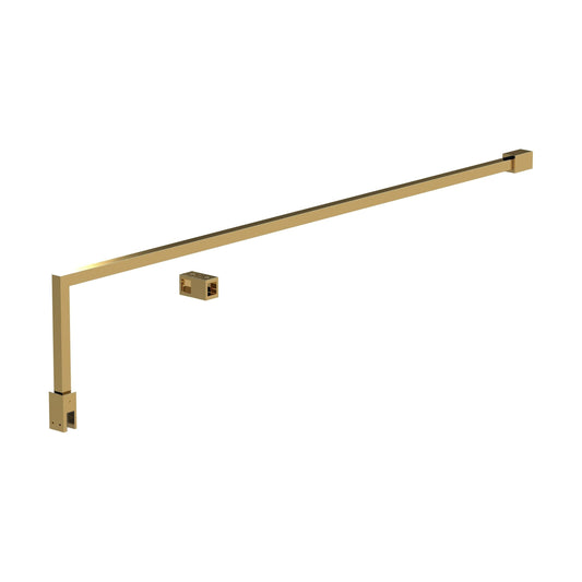 [BEFX025] Balterley Wetroom Accessories Screen Support Bar Kit - Brushed Brass - Cutout