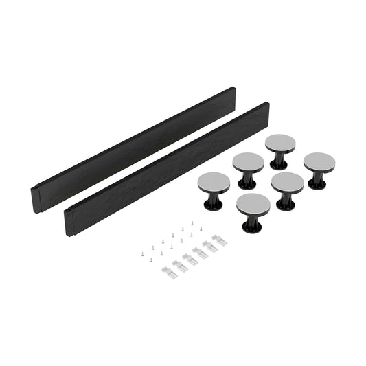 [BELG1S] Shower Tray Leg Set - Slate Grey - For 700mm-900mm Square & Rectangular Resin Trays - Cutout