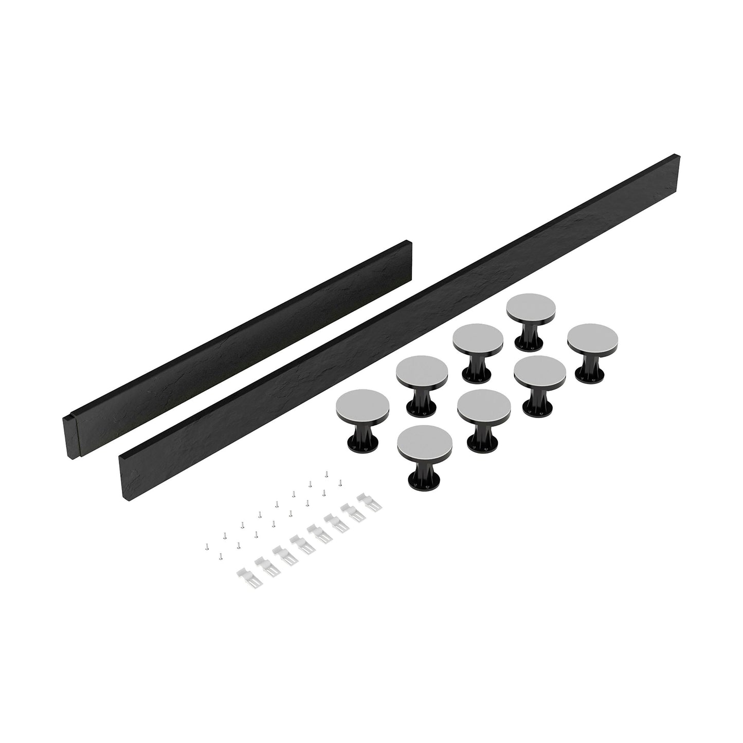 [BELG3S] Shower Tray Leg Set - Slate Grey - For 1100mm-1200mm Rectangular Resin Trays - Cutout
