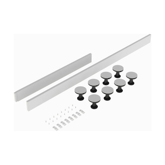 [BELG3W] Shower Tray Leg Set - White - For 1100mm-1200mm Rectangular Resin Trays - Cutout