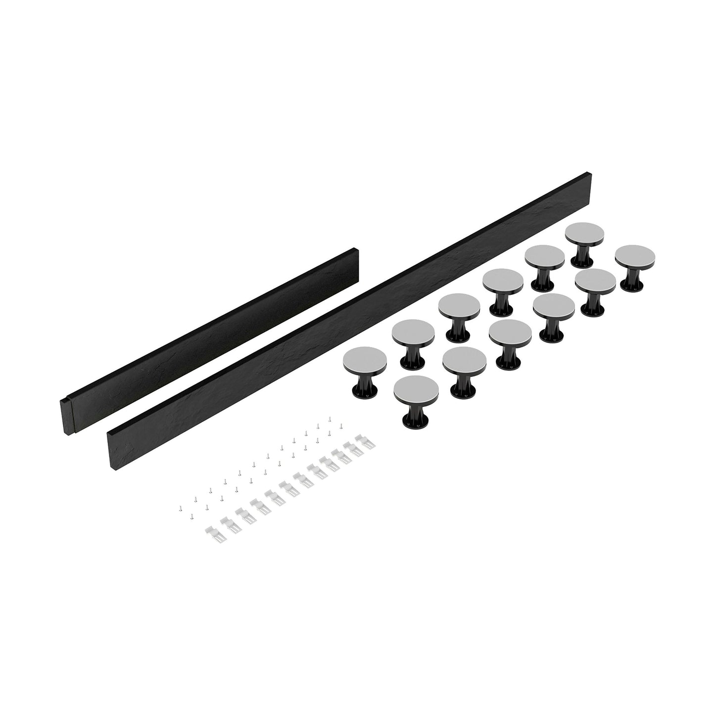 [BELG4S] Shower Tray Leg Set - Slate Grey - For 1300mm-1800mm Rectangular & Walk In Resin Trays - Cutout