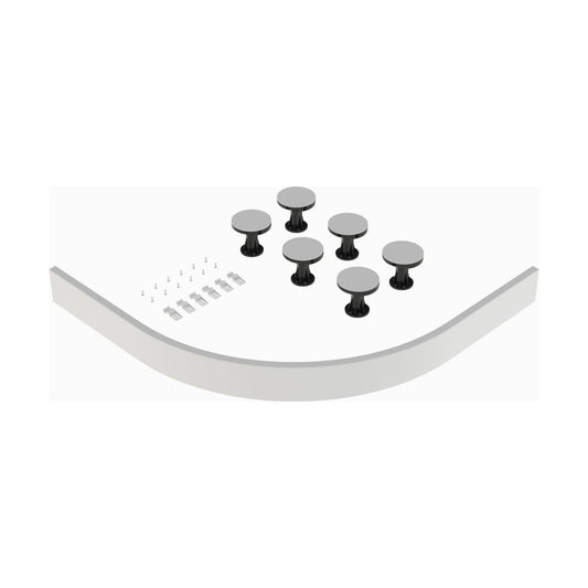 [BELG5W] Shower Tray Leg Set - White - For 700mm-900mm Quadrant Resin Trays - Cutout