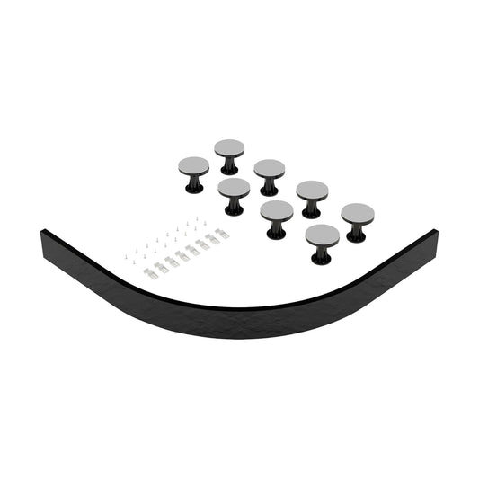 [BELG6S] Shower Tray Leg Set - Slate Grey - For 1000mm-1200mm Quadrant & Offset Resin Trays - Cutout