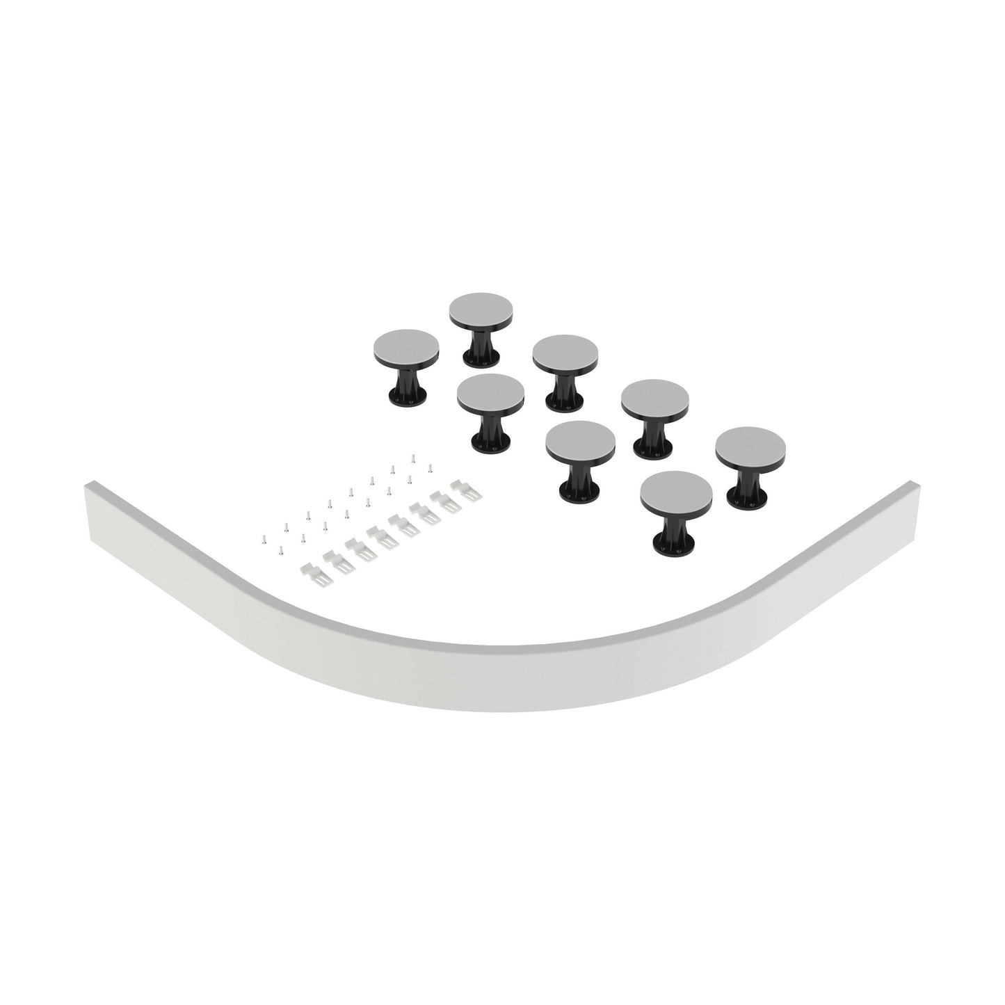 [BELG6W] Shower Tray Leg Set - White - For 1000mm-1200mm Quadrant & Offset Resin Trays - Cutout
