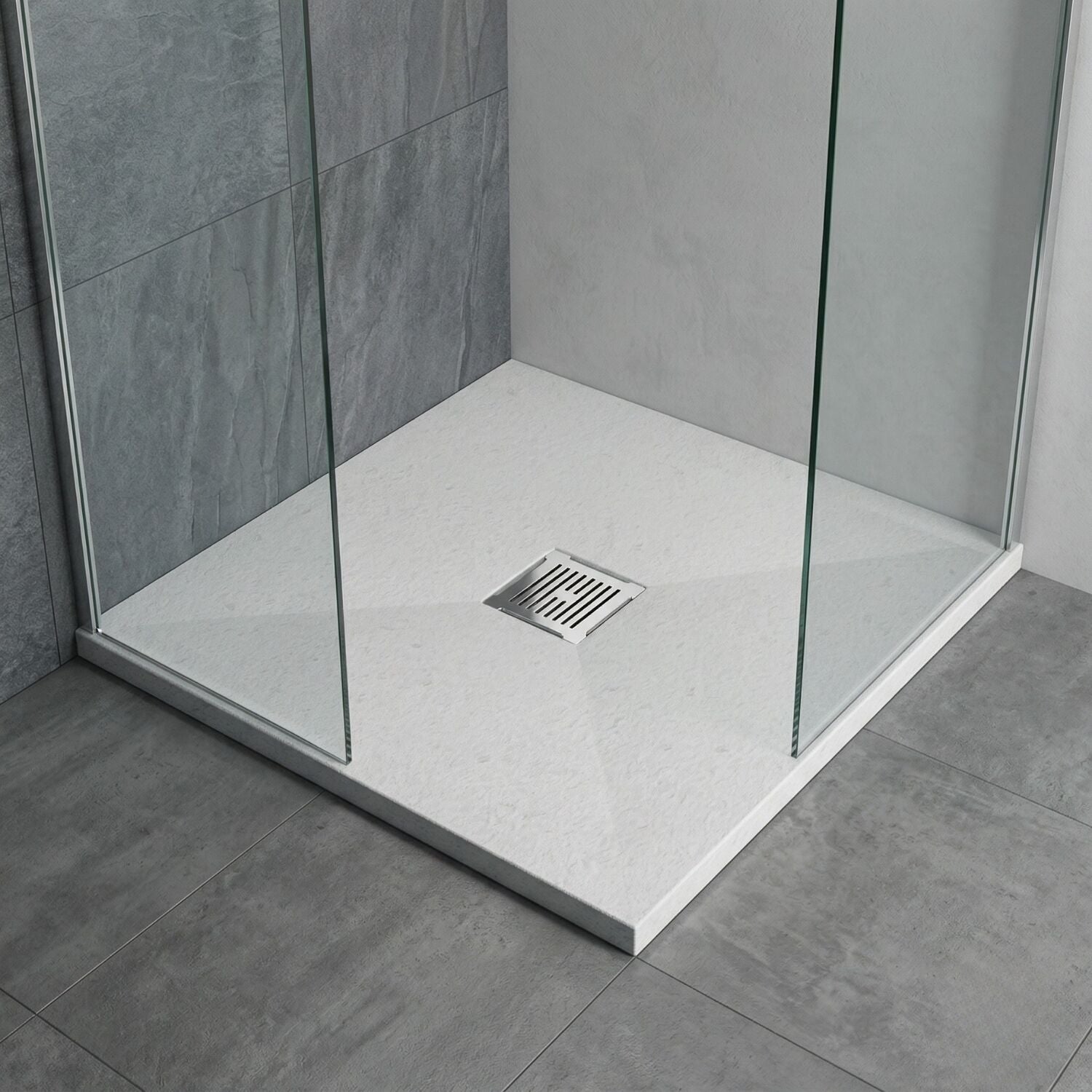 [BELT61006] Balterley Shower Tray Ultra-Slim 32mm Low-Profile Square - Choice of Size and Finish - Silo