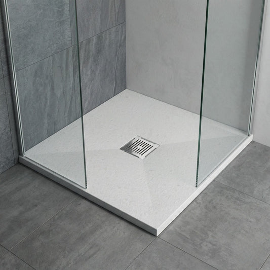 [BELT61006] Balterley Shower Tray Ultra-Slim 32mm Low-Profile Square - Choice of Size and Finish - Silo