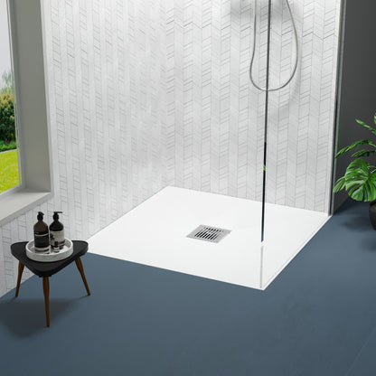 [BELT61010] Balterley Shower Tray Ultra-Slim 32mm Low-Profile Square - Choice of Size and Finish - Lifestyle 1