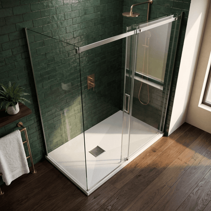 [BELT61011] Balterley Shower Tray Premium Slimline Rectangular - Multiple Sizes and Finishes - Lifestyle 2
