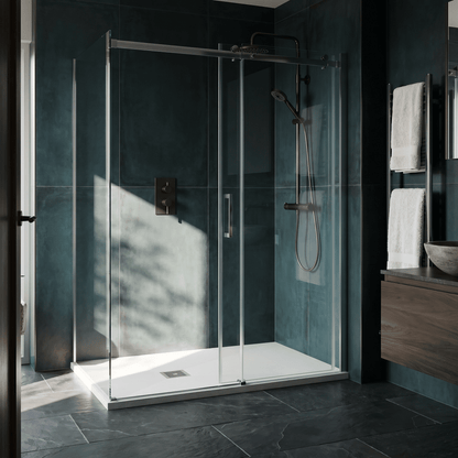 [BELT61011] Balterley Shower Tray Premium Slimline Rectangular - Multiple Sizes and Finishes - Lifestyle 3