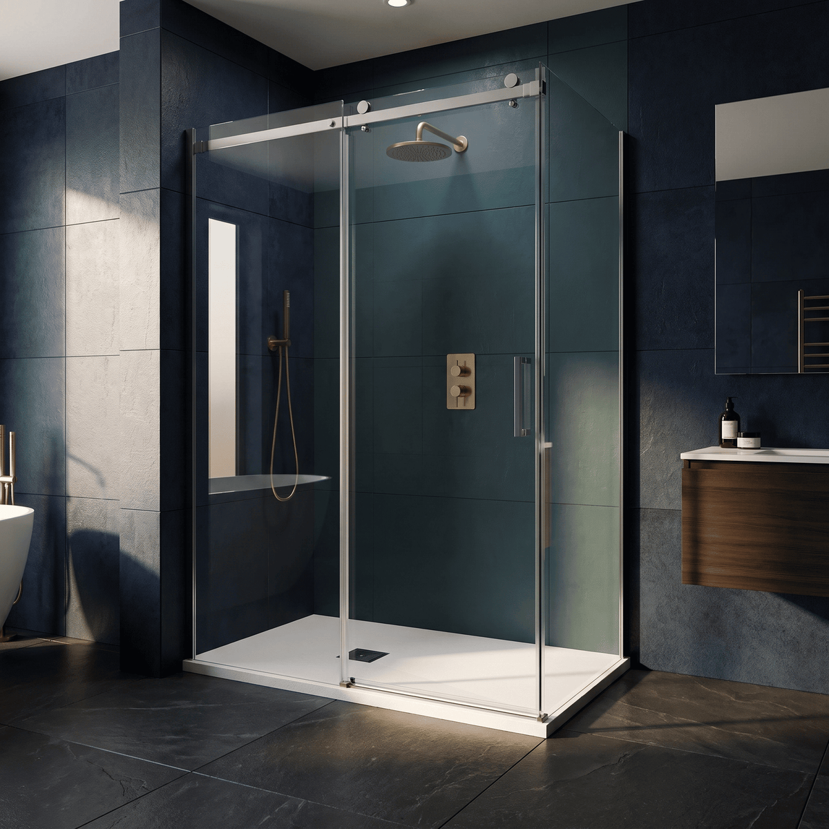 [BELT61013] Balterley Shower Tray Premium Slimline Rectangular - Multiple Sizes and Finishes - Silo