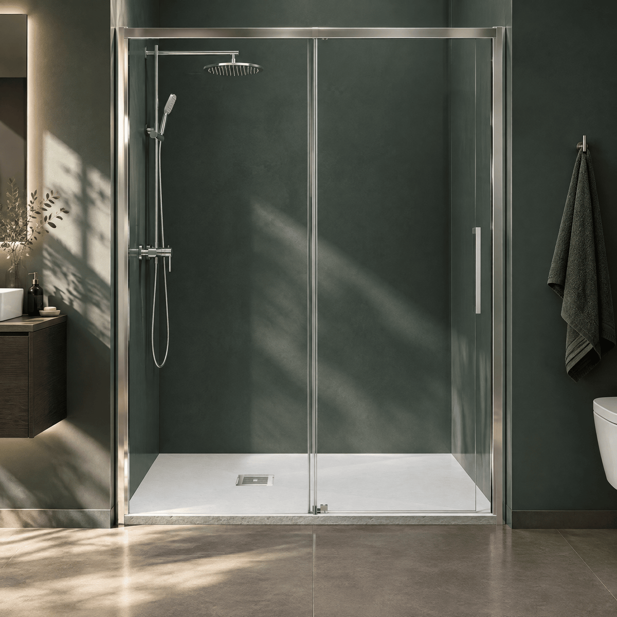 [BELT61021] Balterley Shower Tray Premium Slimline Rectangular - Multiple Sizes and Finishes - Lifestyle 1