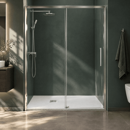 [BELT61021] Balterley Shower Tray Premium Slimline Rectangular - Multiple Sizes and Finishes - Lifestyle 1