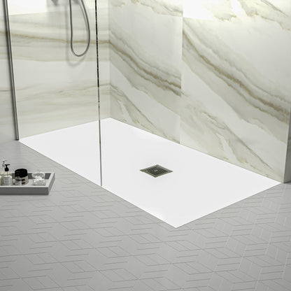 [BELT61053] Balterley Shower Tray Premium Slimline Rectangular - Multiple Sizes and Finishes - Lifestyle 1