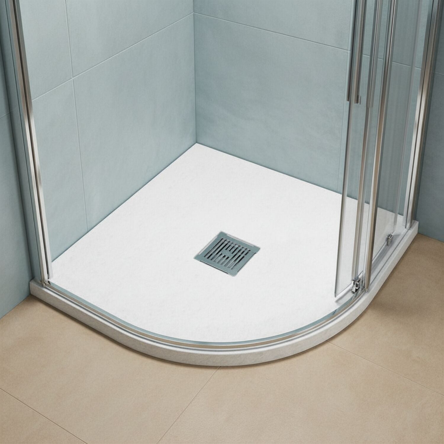 [BELT61105] Balterley Shower Tray Premium Slimline Quadrant - Multiple Sizes and Finishes - Silo