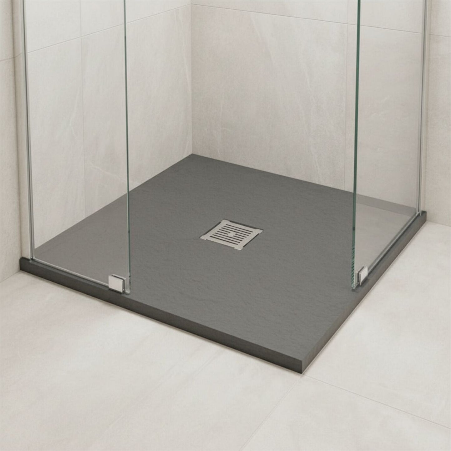 [BELT71010] Balterley Shower Tray Ultra-Slim 32mm Low-Profile Square - Choice of Size and Finish - Silo