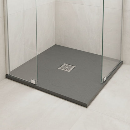 [BELT71010] Balterley Shower Tray Ultra-Slim 32mm Low-Profile Square - Choice of Size and Finish - Silo