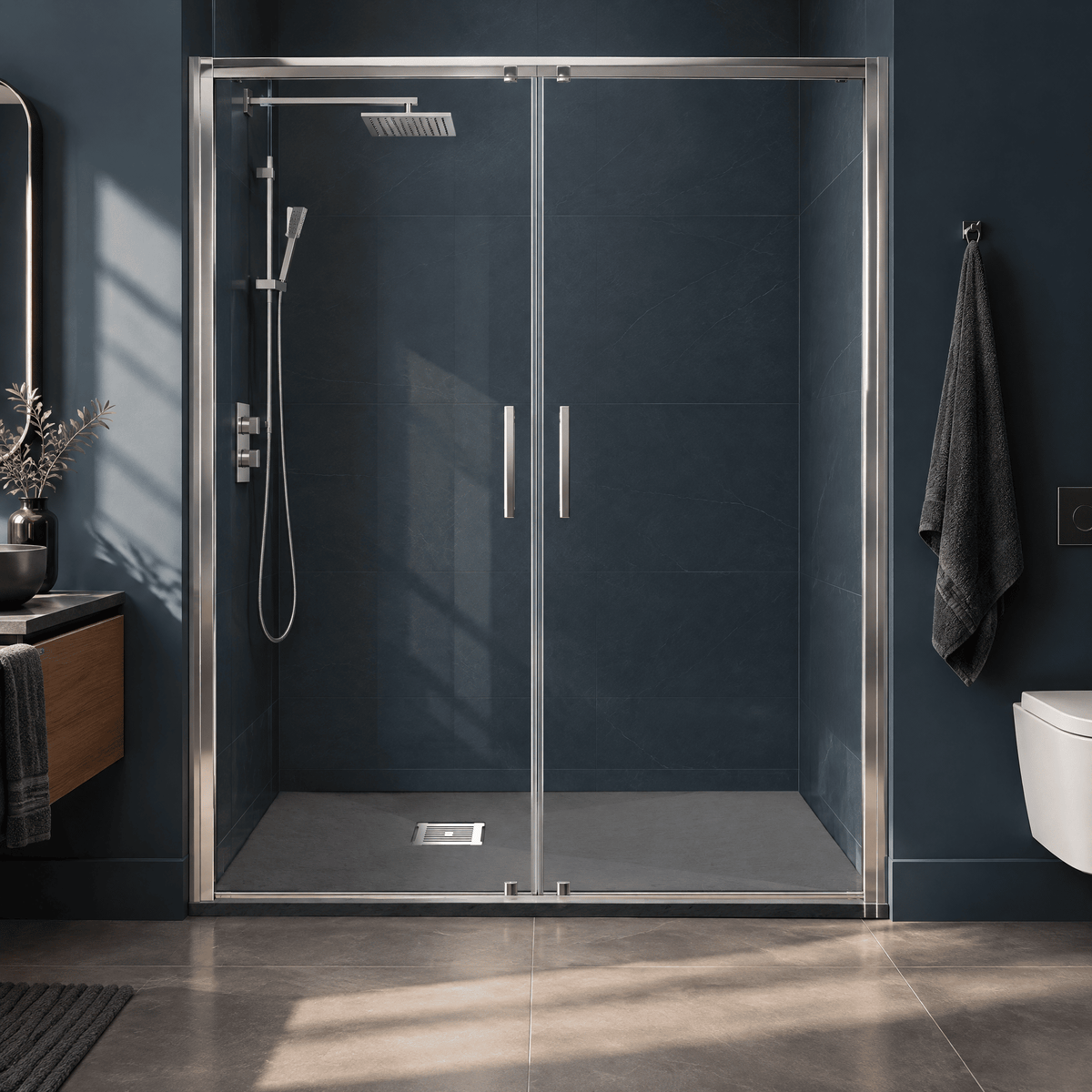 [BELT71011] Balterley Shower Tray Premium Slimline Rectangular - Multiple Sizes and Finishes - Lifestyle 3