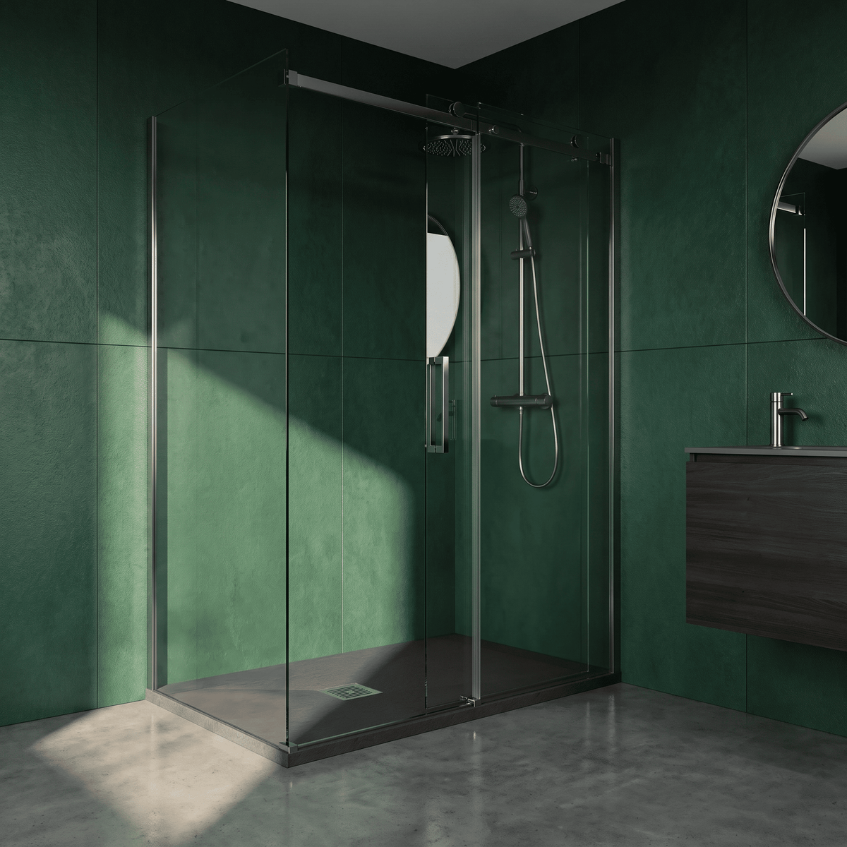 [BELT71013] Balterley Shower Tray Premium Slimline Rectangular - Multiple Sizes and Finishes - Lifestyle 1