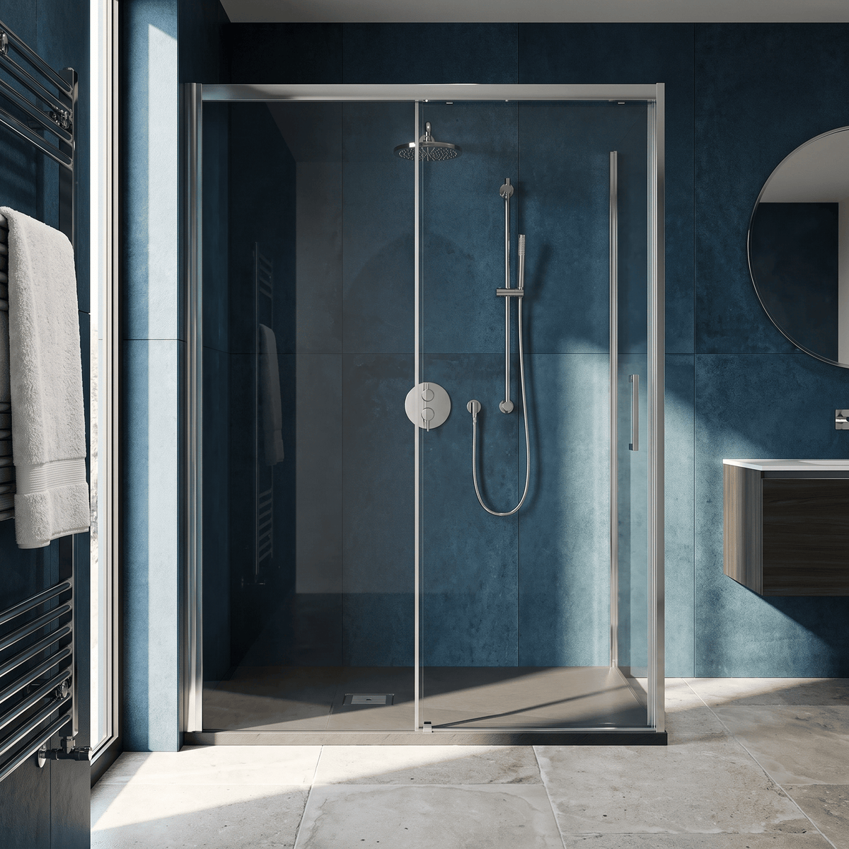 [BELT71021] Balterley Shower Tray Premium Slimline Rectangular - Multiple Sizes and Finishes - Silo