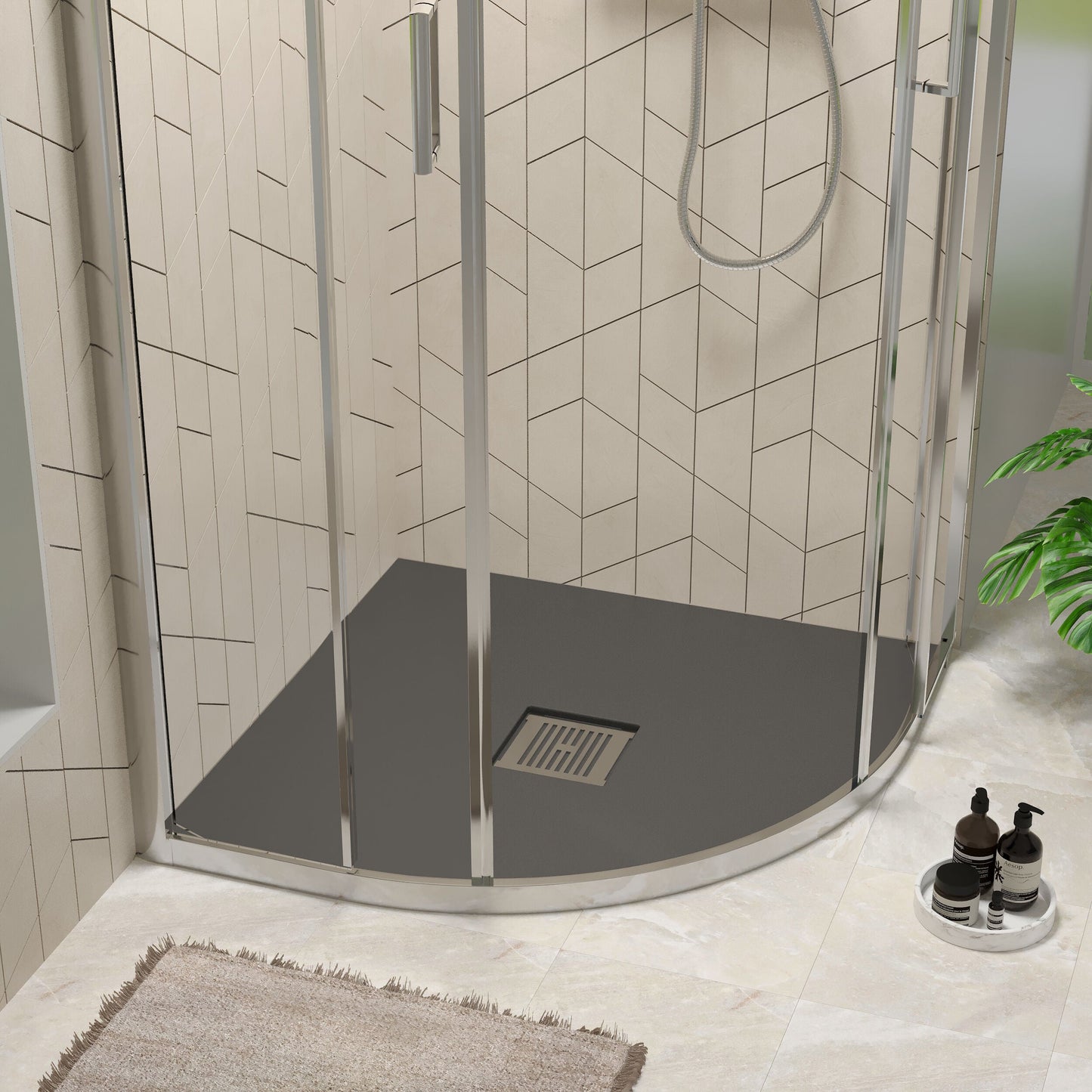 [BELT71105] Balterley Shower Tray Premium Slimline Quadrant - Multiple Sizes and Finishes - Lifestyle 1