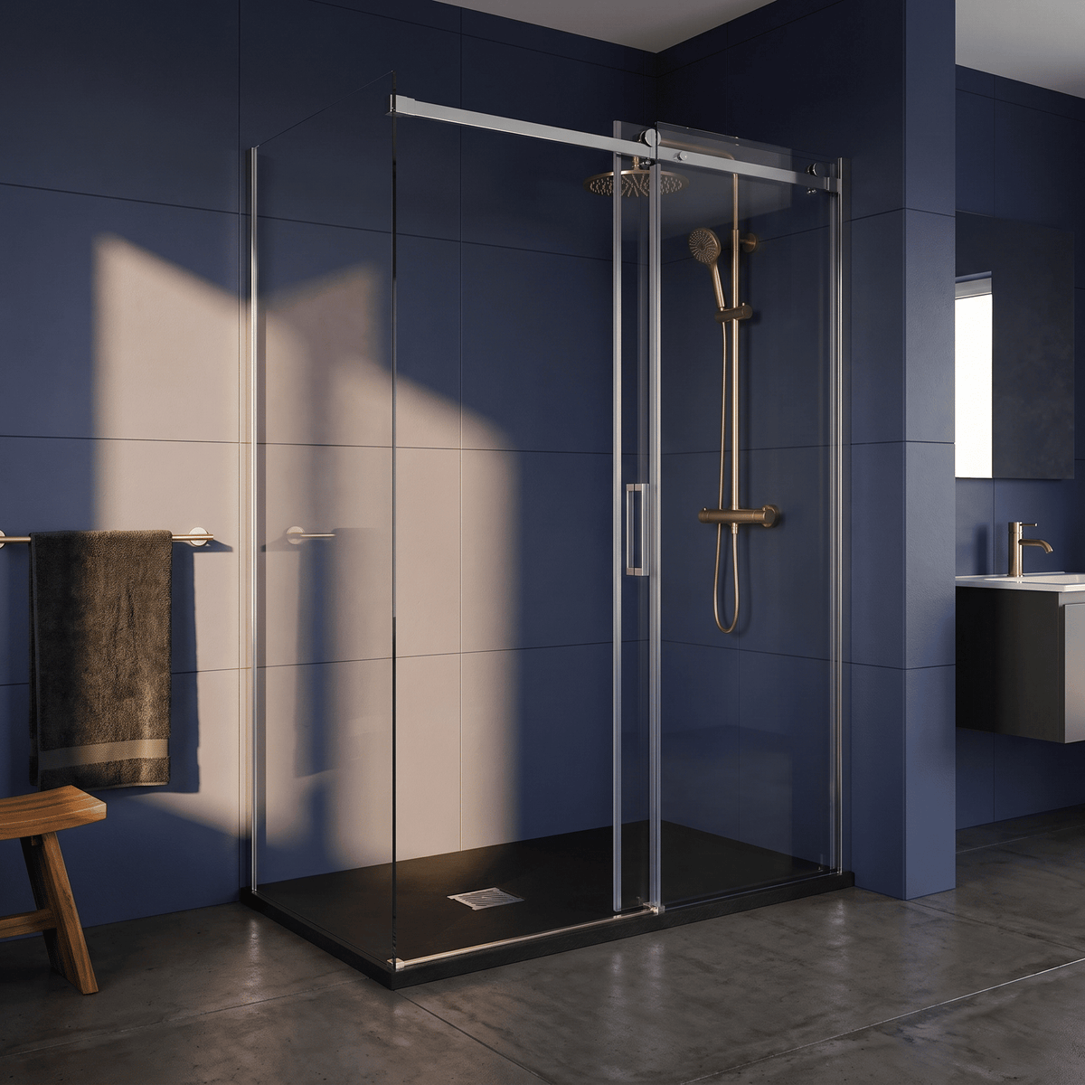 [BELT91021] Balterley Shower Tray Premium Slimline Rectangular - Multiple Sizes and Finishes - Lifestyle 3