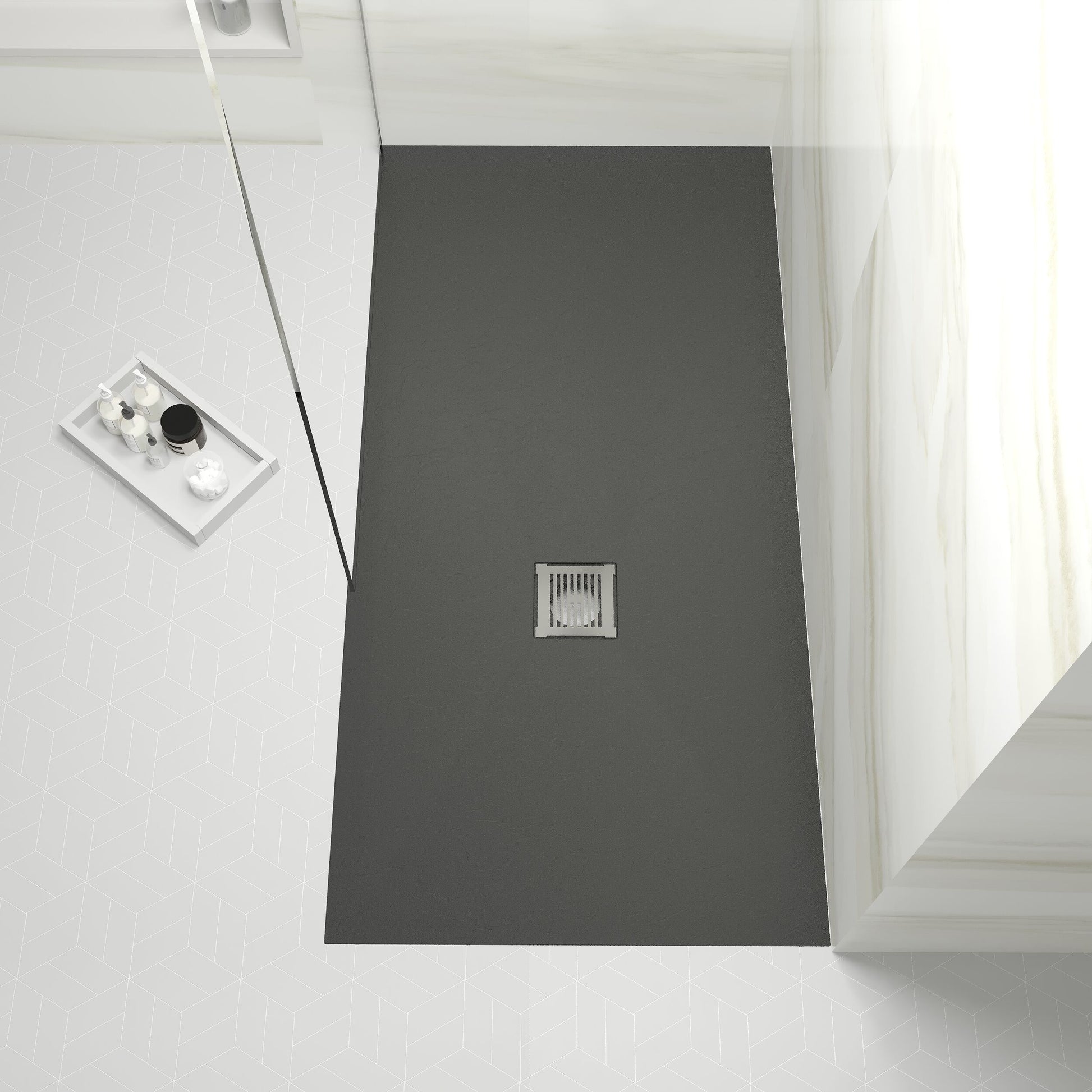 [BELT91053] Balterley Shower Tray Premium Slimline Rectangular - Multiple Sizes and Finishes - Lifestyle 2